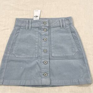 American Eagle Corduroy Light Blue Mini Skirt
